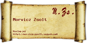 Morvicz Zsolt névjegykártya